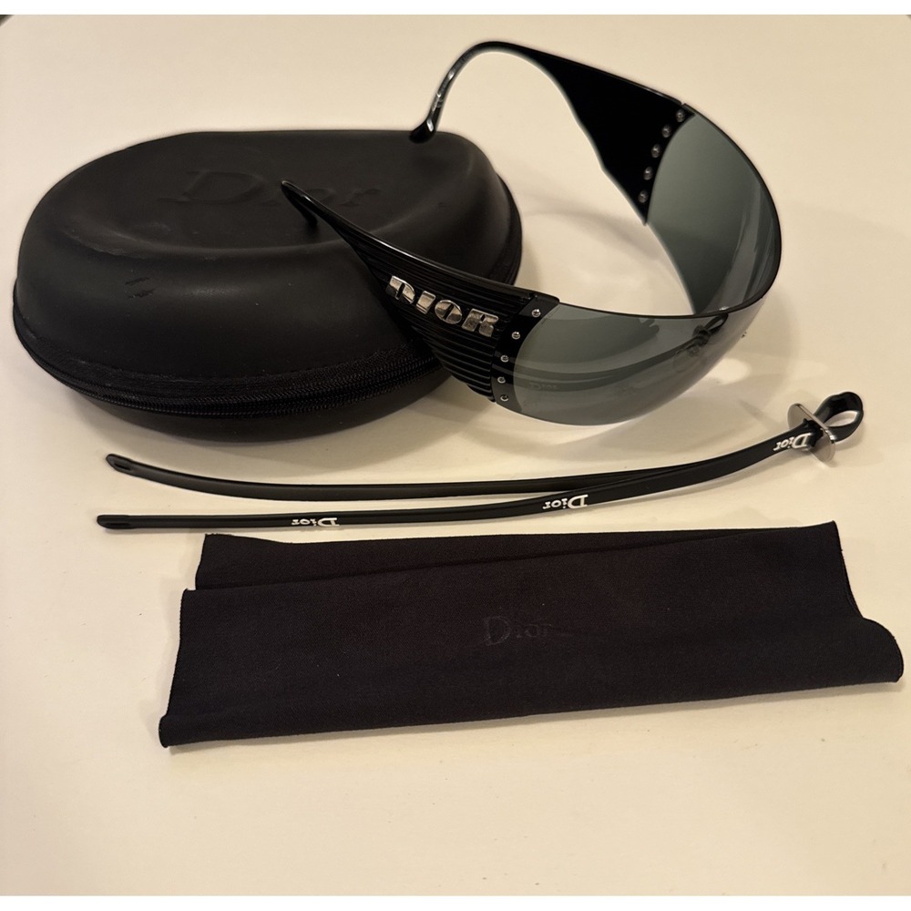 Dior Biker Vintage Sunglasses Strap Dust Cloth and Case